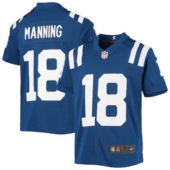 youth nike peyton manning royal indianapolis colts retired 